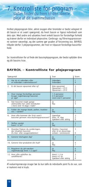 Plejebrochure - Pool Eksperten