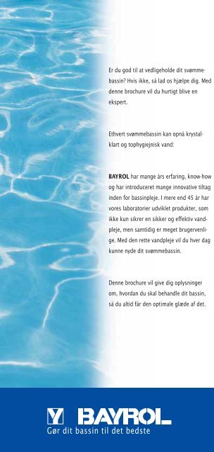 Plejebrochure - Pool Eksperten