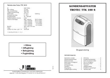 kondensaffugter trotec ttk 100 s