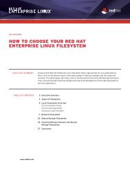 How to CHoose your red Hat enterprise Linux FiLesystem