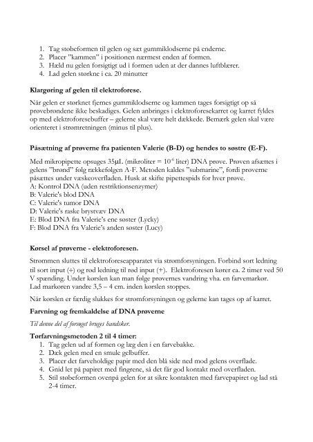 Laboratoriekursus Biologi B-niveau - KVUC