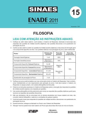 Enade - Filosofia 2011 - Inep