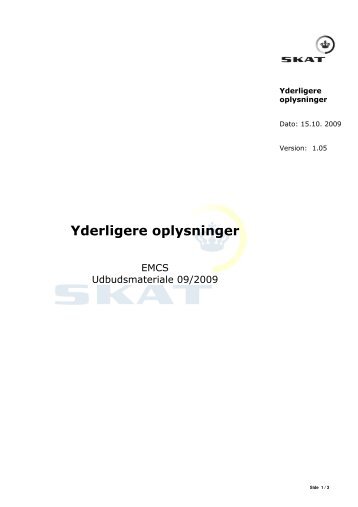 Yderligere oplysninger - Skat