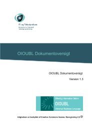 OIOUBL Dokumentoversigt