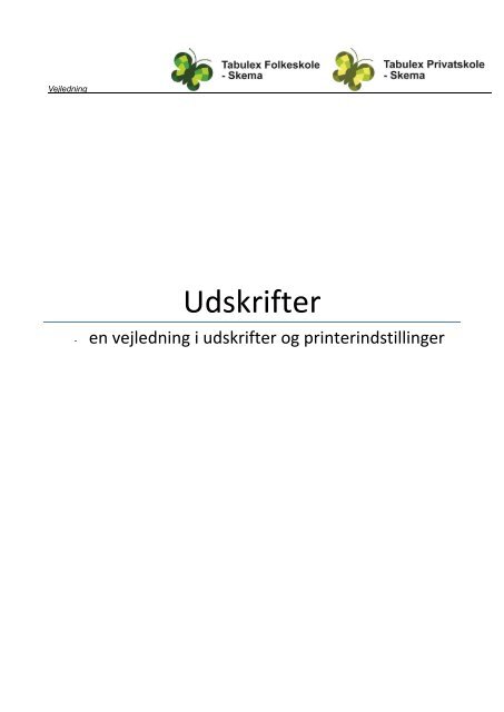 Udskrifter - Tabulex