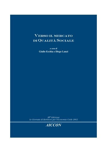 Verso il Mercato di Qualità Sociale - Aiccon