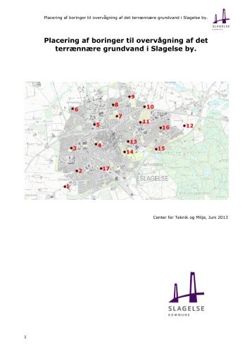 Kort over boringernes placering - Slagelse Kommune