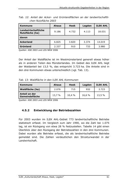 Konzept ILEK AHL - Endbericht - Stadt Ahaus