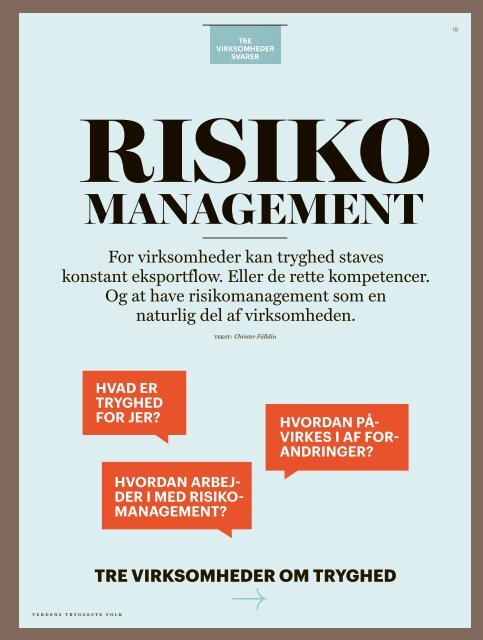 Download Ifs årsrapport "Verdens tryggeste folk" - If Skadeforsikring