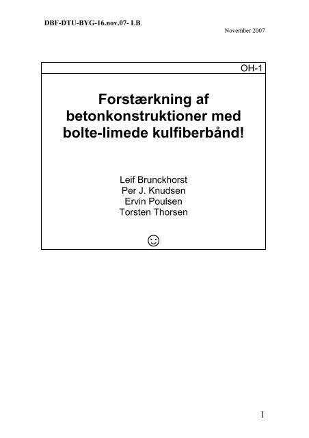 Forstærkning af betonkonstruktioner med bolte-limede kulfiberbånd!