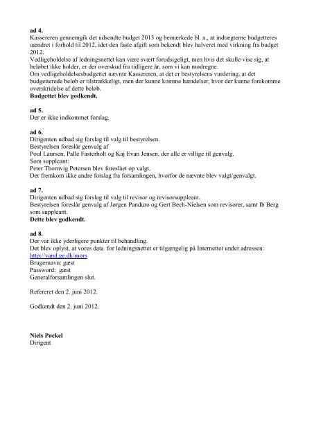 Referat fra generalforsamlingen 2012 - Sillerslevøre