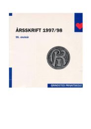 ARSSKRIFT 1997/98 - Elevforeningen Grindsted Privatskole