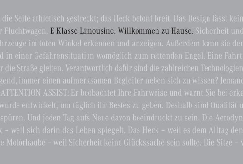 E-Klasse. - Mercedes-Benz