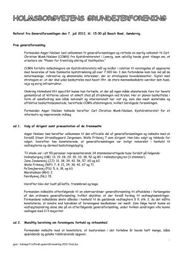 Referat fra generalforsamlingen 2012 - Holmsborgvejens ...