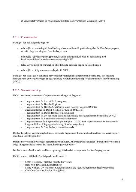 Årsrapport 2011-2012 for - Sundhedsstyrelsen