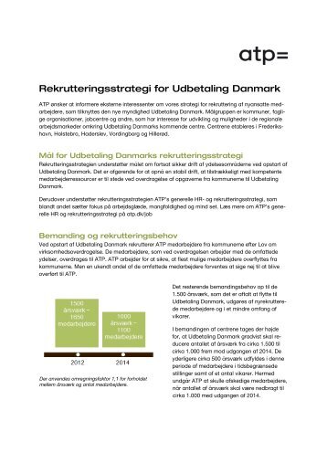 Rekrutteringsstrategi for Udbetaling Danmark - ATP