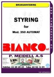 Bianco Mod. 350 Aut. (styring) - P. Meidell AS