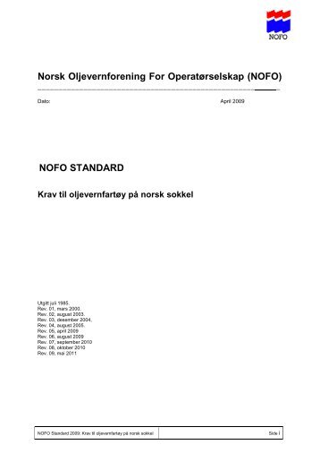 NOFO standard 2009