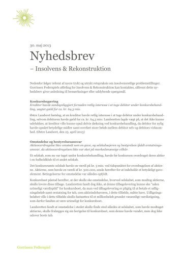 Nyhedsbrev - Gorrissen Federspiel