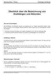 Überblick über die Bezeichnung von Dreiklängen und Akkorden