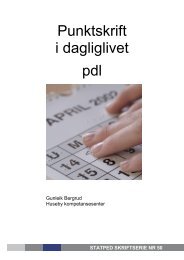 Punktskrift i dagliglivet pdl - Statped