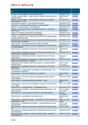 nyhedsbrevets register - Bech-Bruun