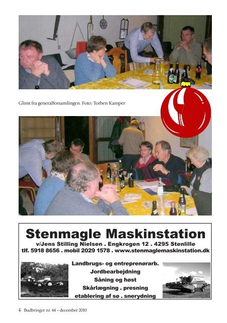 Budbringer nr. 44 - december 2010 - Stenmagle Bylaug