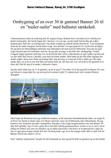 Ombygning af en over 30 år gammel Banner 26 til en ”trailer-sailer ...