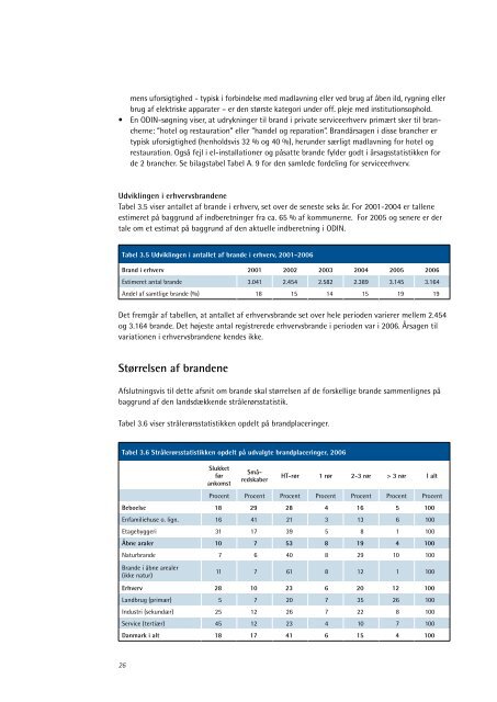 STATISTISKE BERETNING 2006 - Beredskabsstyrelsen