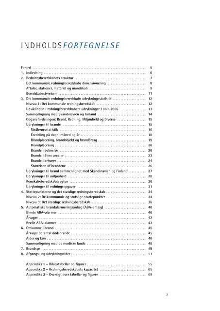 STATISTISKE BERETNING 2006 - Beredskabsstyrelsen