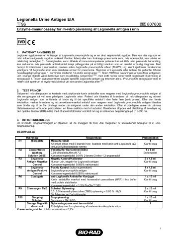 Legionella Urine Antigen EIA 96 807600 - Bio-Rad