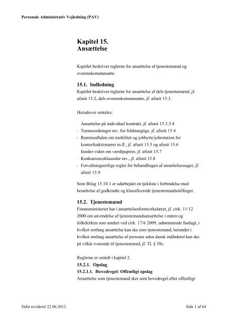 Personaleadministrativ vejledning - Krim