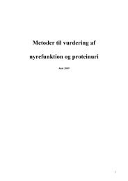 Metoder til vurdering af nyrefunktion og proteinuri - Dansk Selskab ...