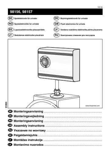 Monteringsanvisning .............................................................. - Ifö