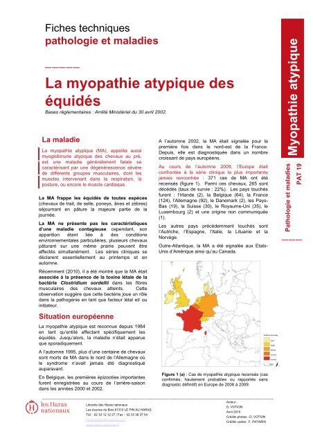 La myopathie atypique des équidés - RESPE