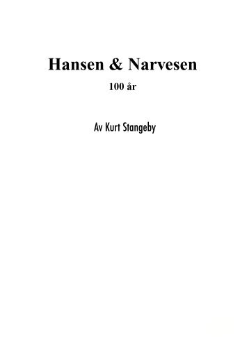 Hansen & Narvesen - Blindleia Charter AS
