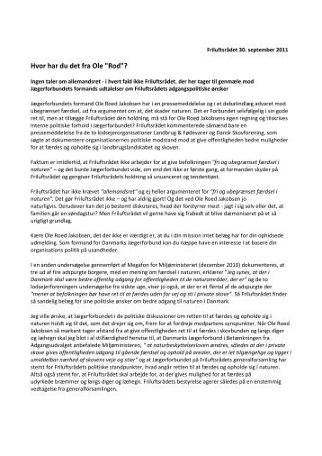 Læs Friluftsrådets debatindlæg (pdf)