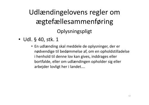 Se Gitte Rydahl fra Udlændingestyrelsens slides fra hendes - LOKK