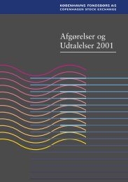 Afgørelser og Udtalelser 2001 - Nasdaq OMX