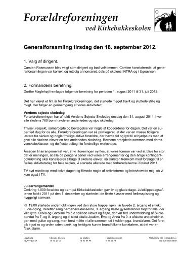 Generalforsamling tirsdag den 18. september - Kirkebakkeskolen