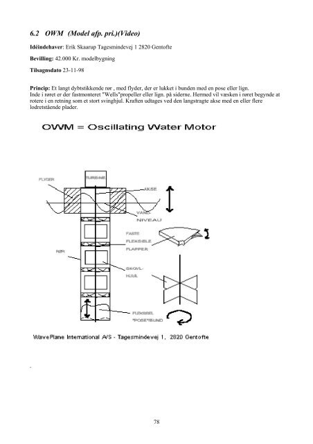 01.11.2002: Bølgekraftforeningens Konceptkatalog. - Waveenergy.dk