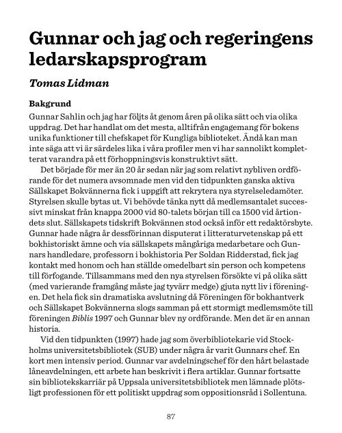 Ledarskap och lidelse - Kungliga biblioteket