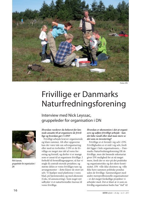 Frivillige i formidlingen - Naturvejlederforeningen i Danmark