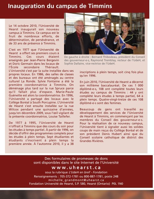 Bulletin 8 - Université de Hearst