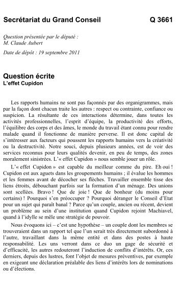 Q 3661 - L'effet Cupidon