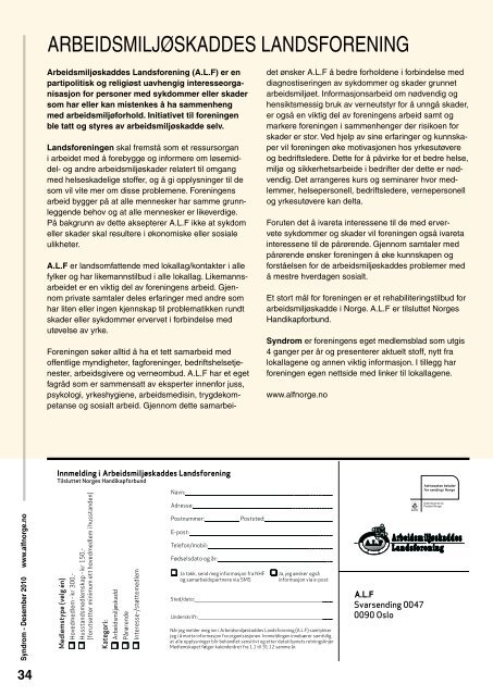 Syndrom nr.4. 2010 - Arbeidsmiljøskaddes landsforening