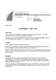Nyhedsbrev nr. 1 - august 2006 - Gentofte skole