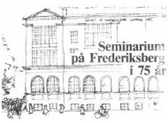 Seminarium på Frederiksberg i 75 år