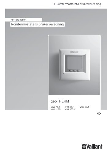 Bruk remote control geoTHERM VWL - Vaillant