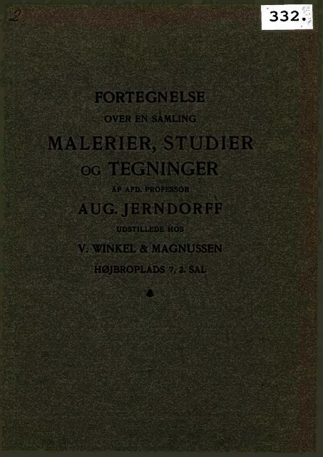 MALERIER, STUDIER OG TEGNINGER